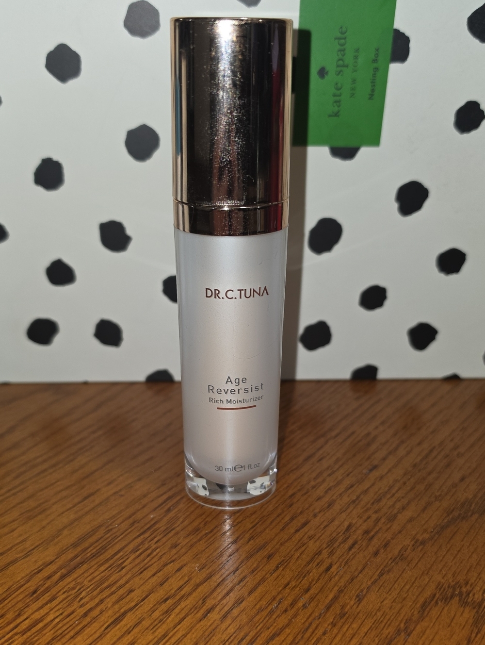 Farmacy Moisturizer Bottle — White & Rose Gold